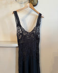 Vintage 90s Victorias Secret Sheer Lace Bow Maxi