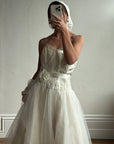 Vintage 50s Gold Brocade and Tulle Wedding Gown