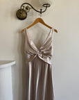 Vintage 90s Australian Made Backless Shell Satin Dress
