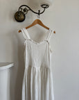 Vintage 40s Cotton Lace Strappy Bridal Sundress