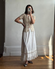 Antique Edwardian Cotton Maxi Skirt