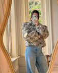 Vintage 60s Chunky Rabbit Fur Jacket Arctic
