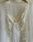 Vintage 60s Babydoll Peignoir Bridal Set Ivory
