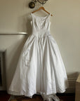 Vintage 90s Satin Princess Cut Wedding Dress