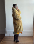 Vintage 70s Faux Shearling Butter Caramel Coat