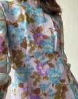 Vintage 60s Lilac Floral Spring Maxi Dress