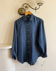 Vintage 90s Ralph Lauren Silk Shirt Teal
