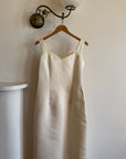 Vintage 90s Satin Slip Ribbon Crossover Bow Bridal Midi