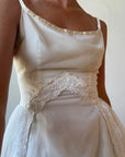 Vintage 60s Strappy Lace Wedding Dress