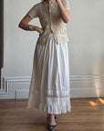 Antique Edwardian Cotton Maxi Skirt