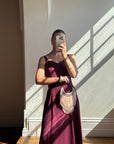 Vintage 90s Australian Made Plum Strappy Dress