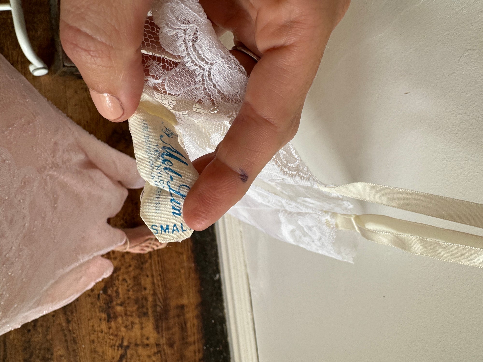 Vintage Crisp White Lace Cami