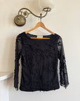 Vintage 90s Sheer Mesh Top Noir