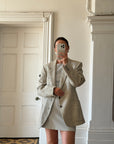 Vintage Pure Wool Light Grey Blazer