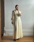 Vintage 60s Boat Neck Pussybow Wedding Dress
