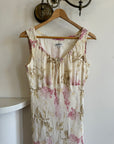 Vintage 90s Milkmaid Dress Creme Floral