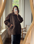 Vintage 90s Chocolate Suede Leather Boxy Jacket