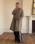 Vintage 60s Australian Made Herringbone Trench Latte