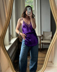 Vintage 90s Victorias Secret Amethyst Satin Slip