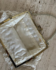 Vintage Woven Handbag With Silver Chain