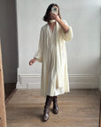 Vintage 70s Drapey Poolside Dress Creme
