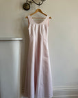 Vintage 90s Baby Pink Satin Scoop Neck Dress