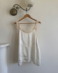 Vintage 50s Satin Longline Camisole Ivory
