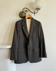 Vintage 80s Calvin Klein Grey Wool Blazer