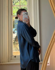 Vintage 90s Ralph Lauren Silk Shirt Teal