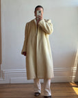 Vintage 60s Shearling Wool Long Coat Creme