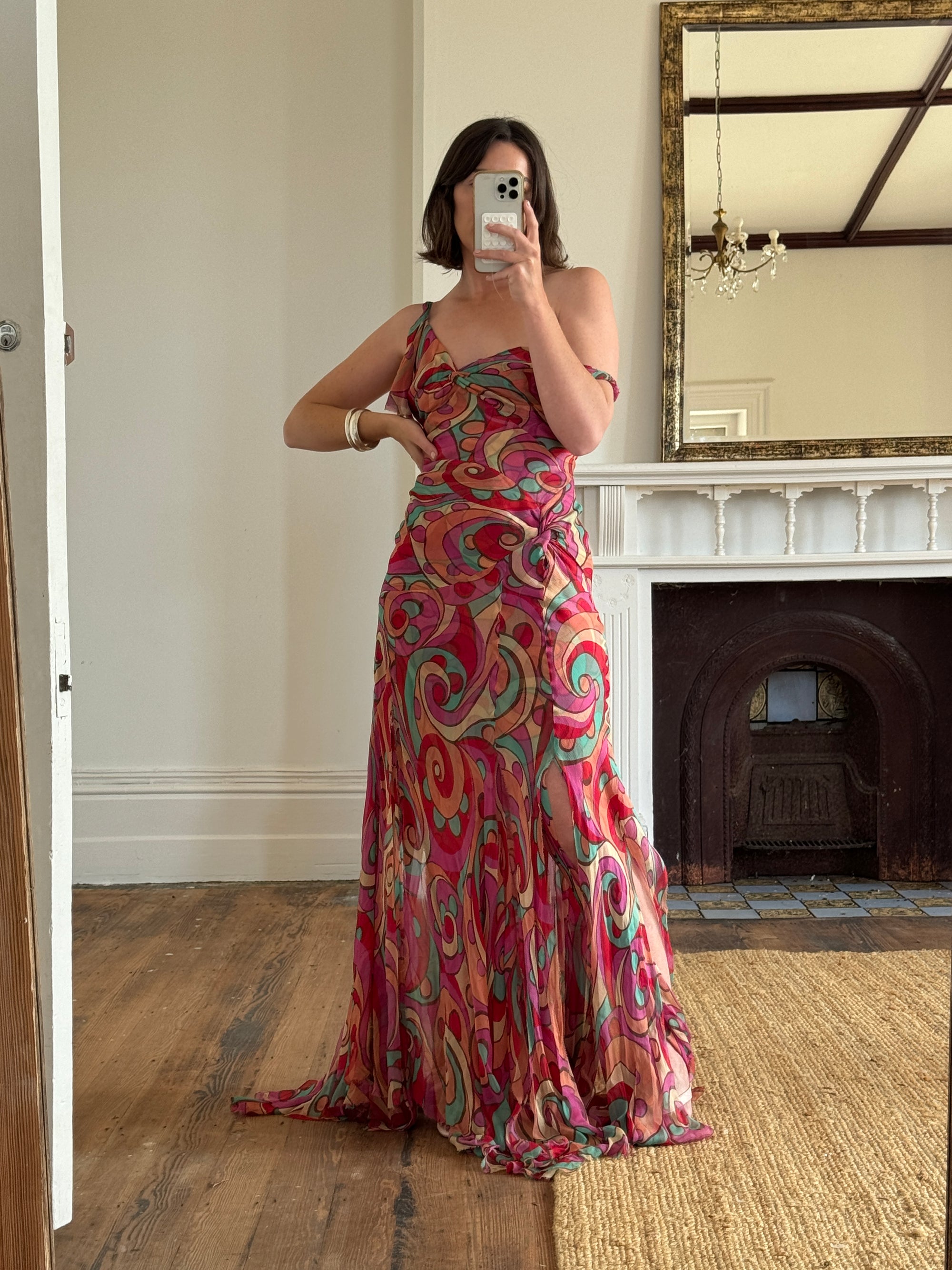 Vintage 2004 Pure Silk Lisa Ho Rainbow Fairy Dress