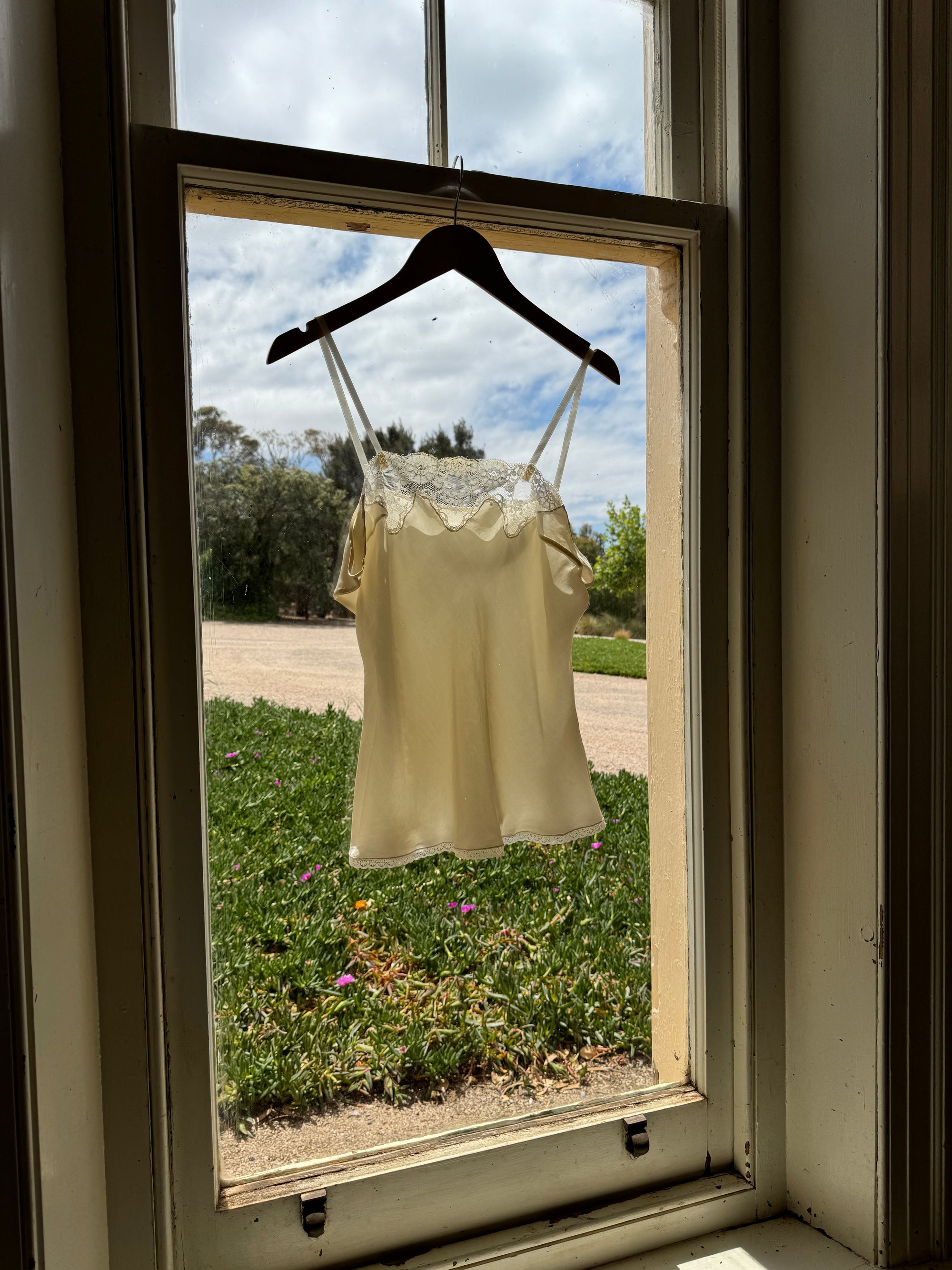 Vintage 90s Champagne Satin Camisole
