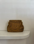 Vintage Golden Beaded Leaf Evening Purse