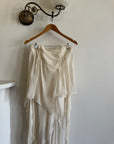 Vintage Y2K Strapless Pure Silk Fairy Dress Creme