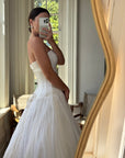 Vintage Y2K Pure Silk Drop Waist Princess Wedding Gown