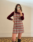 Vintage 90s Gap Red Plaid Mini Dress