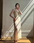 Vintage 20s Sheer Lace Bias Cut Wedding Gown