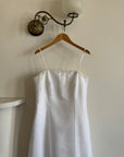 Vintage 90s Square Cut Lace Up Slip Wedding Dress