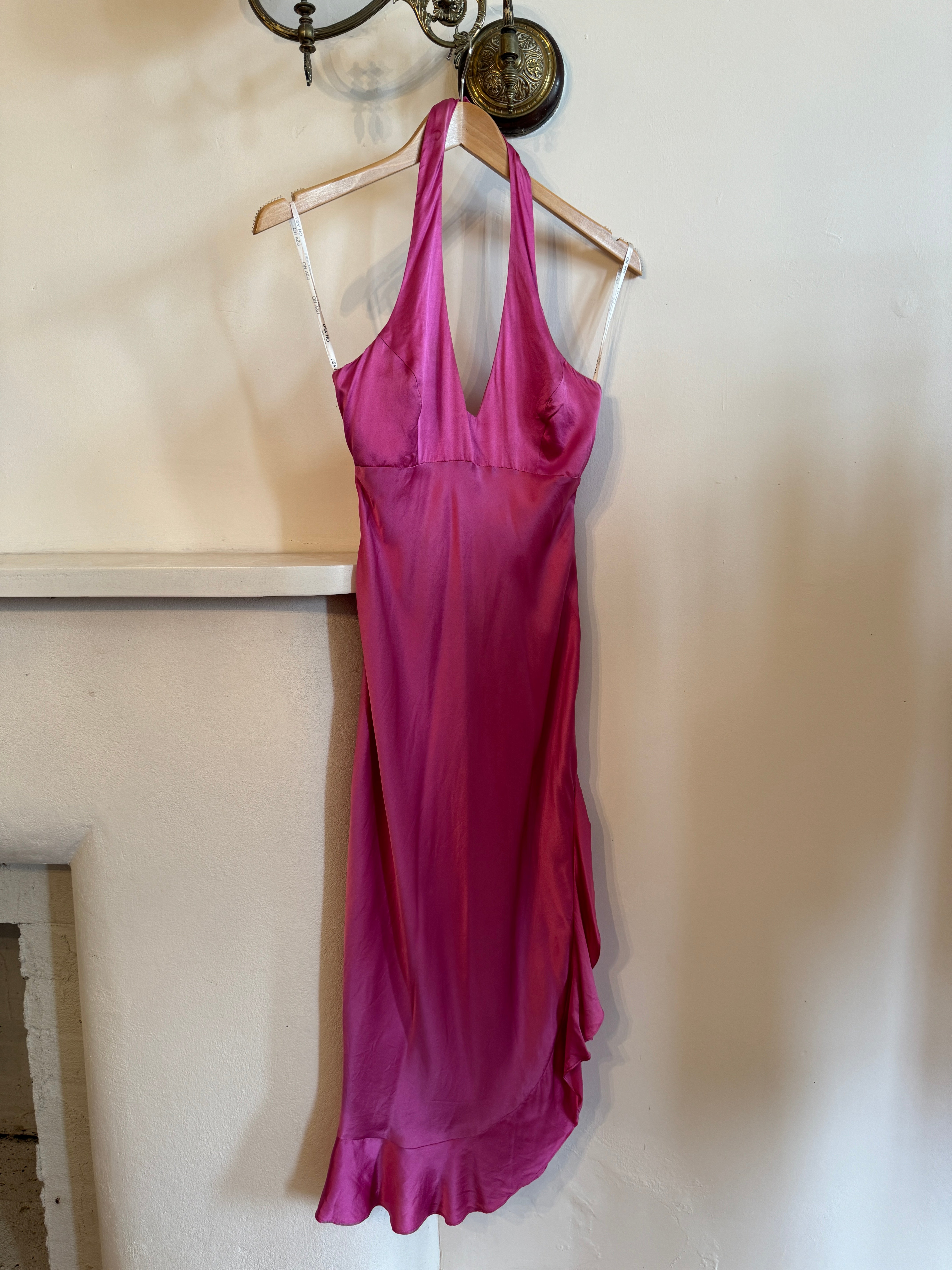 Vintage 100% Silk Lisa Ho Dress Fuschia