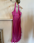 Vintage 100% Silk Lisa Ho Dress Fuschia