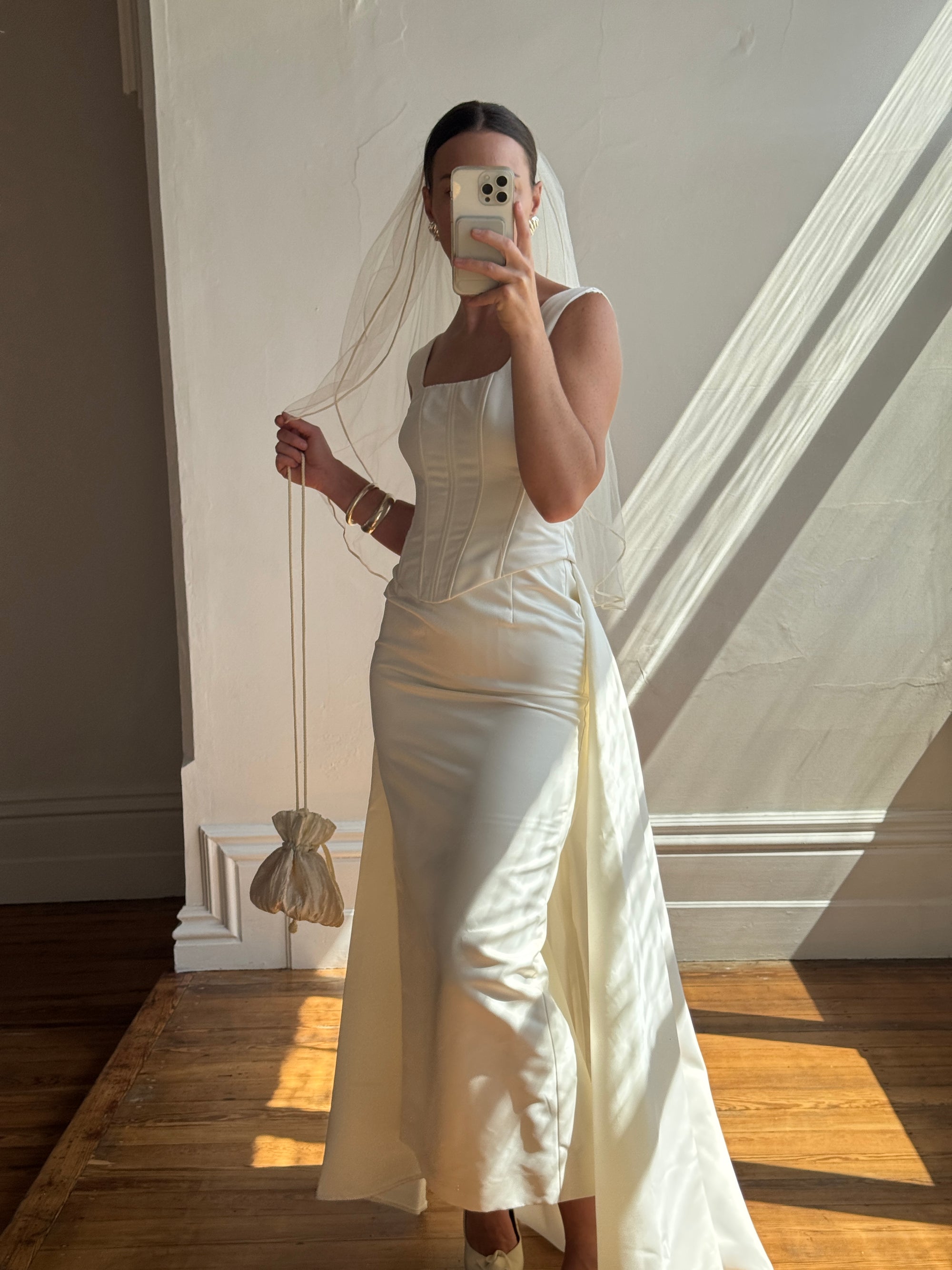 Vintage Simple Tulle Veiled Hair Piece