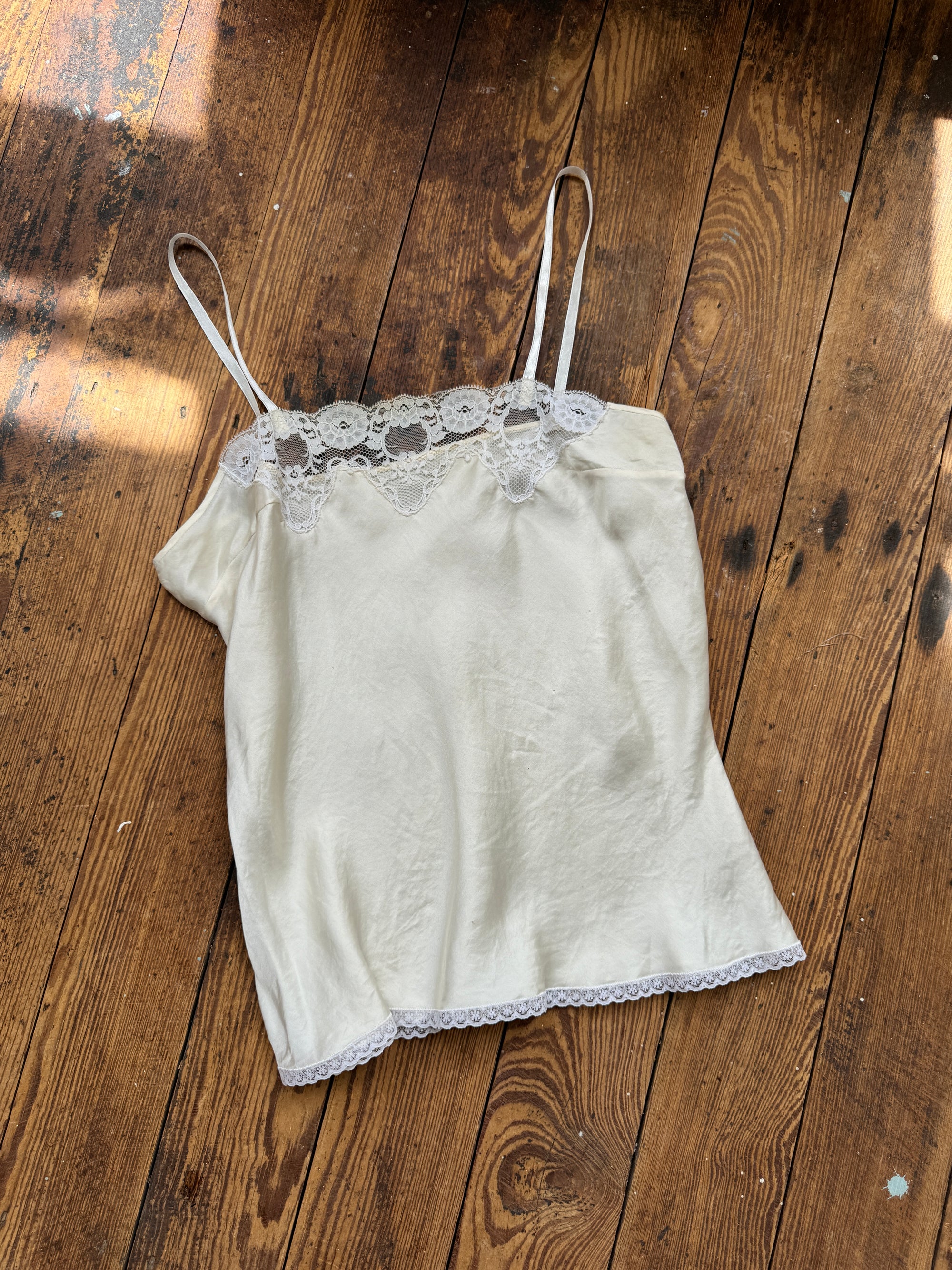 Vintage 90s Champagne Satin Camisole