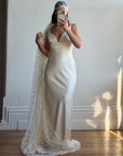 Vintage Y2K Pure Silk Bias Wedding Dress