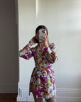 Vintage 60s Psychedelic Micro Mini Playsuit With Skirt