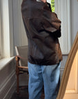Vintage 80s Brown Suede Leather Bomber Jacket