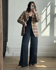 Vintage Boss Caramel Plaid Tailored Blazer