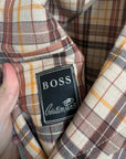 Vintage Boss Caramel Plaid Tailored Blazer