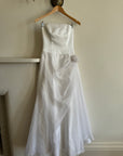 Vintage 90s Princess Strapless Wedding Dress