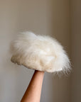 Vintage 1960s Ostrich feather Pillbox Bridal Hat