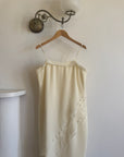 Vintage 90s Embroidered Column Wedding Dress